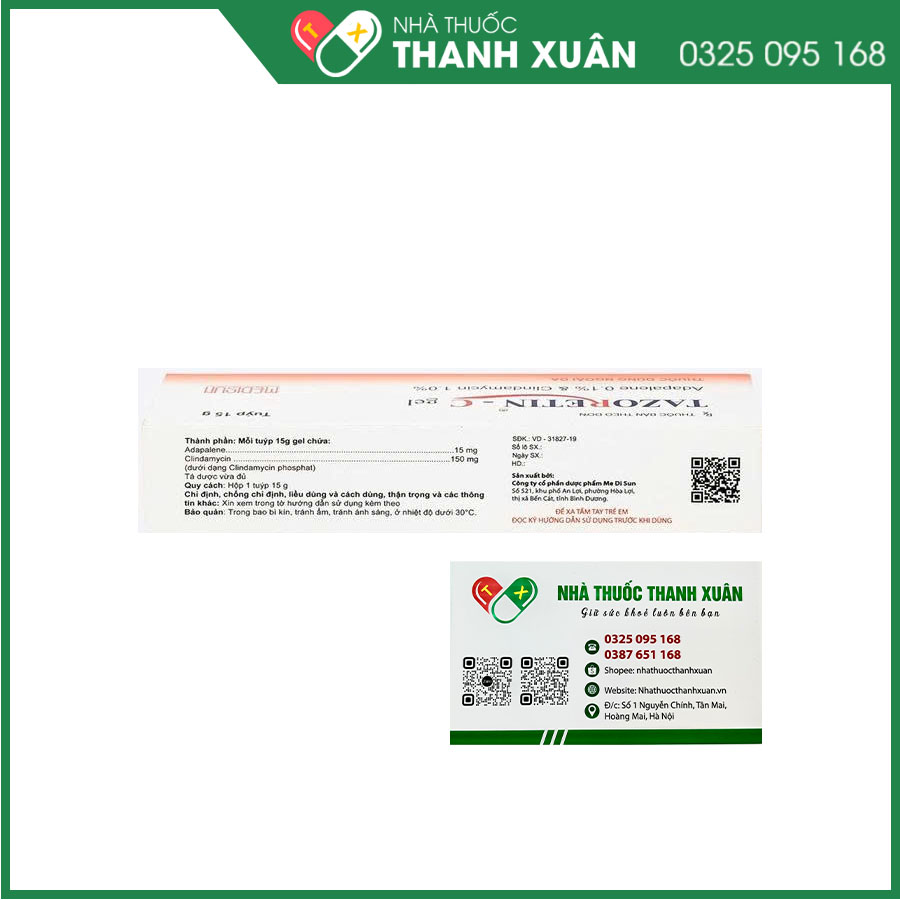 Tazoretin-C thuốc bôi ngoài da điều trị mụn trứng cá